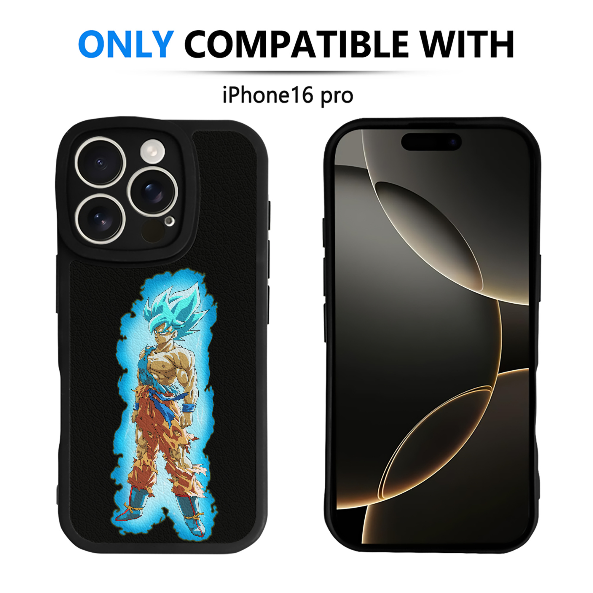 （画像用） ドラゴンボール 孫悟空（そん ごくう）Son Goku カカロット DRAGON BALL Kakarotto 【iPhone 16シリーズ対応】シリコンスマホケース（レザー調） 材質：シリコン